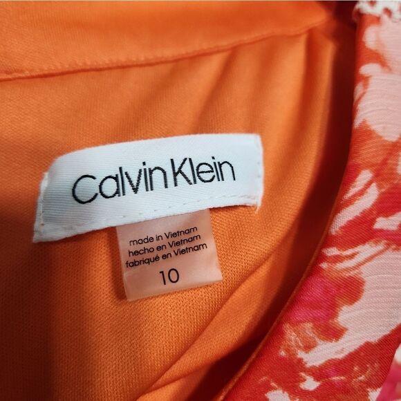 Calvin Klein Women's V Maxi Dress with Self Belt and Back Neck Keyhole size 10 - Picture 5 of 9